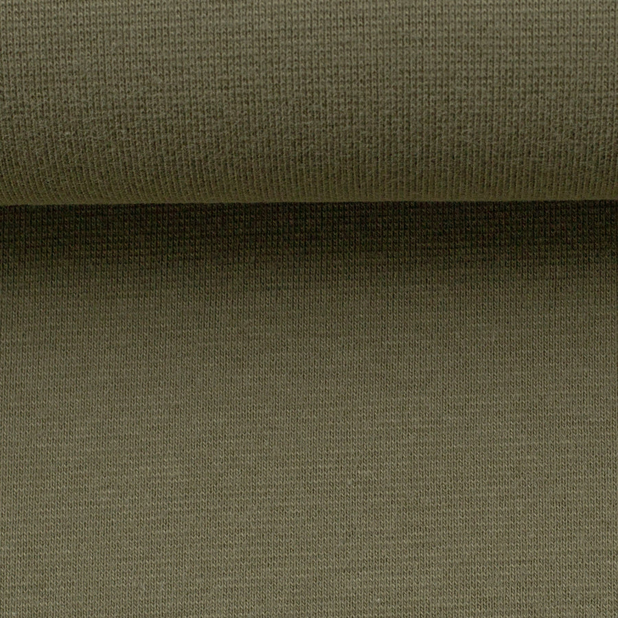 Bündchenstoff | Heike | uni olivgrün