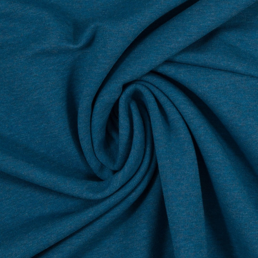Sweatstoff angeraut | Eike | melange petrol