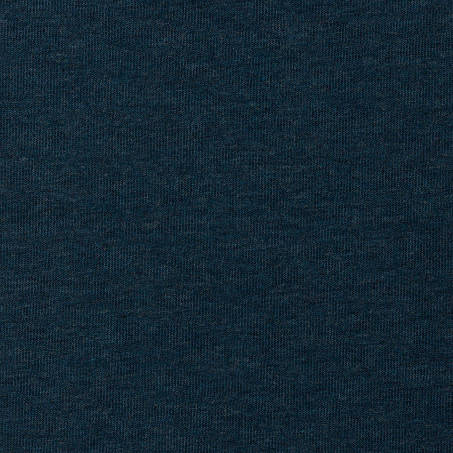 Sweatstoff angeraut | Eike | melange dark petrol