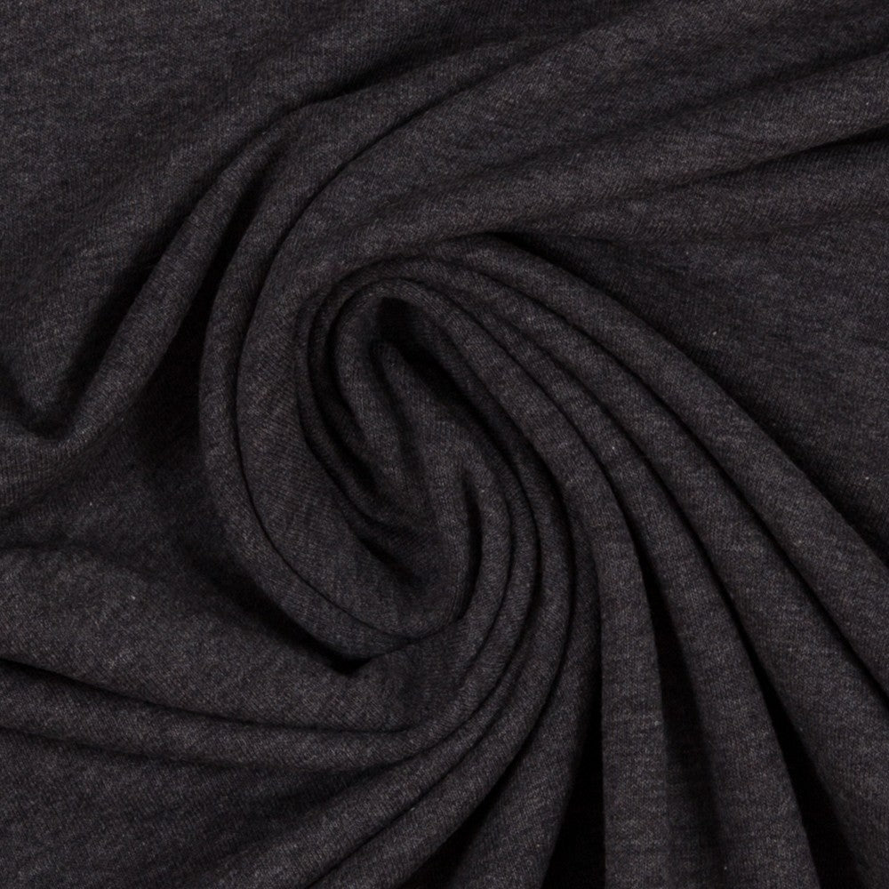 Sweatstoff angeraut | Eike | melange anthrazit