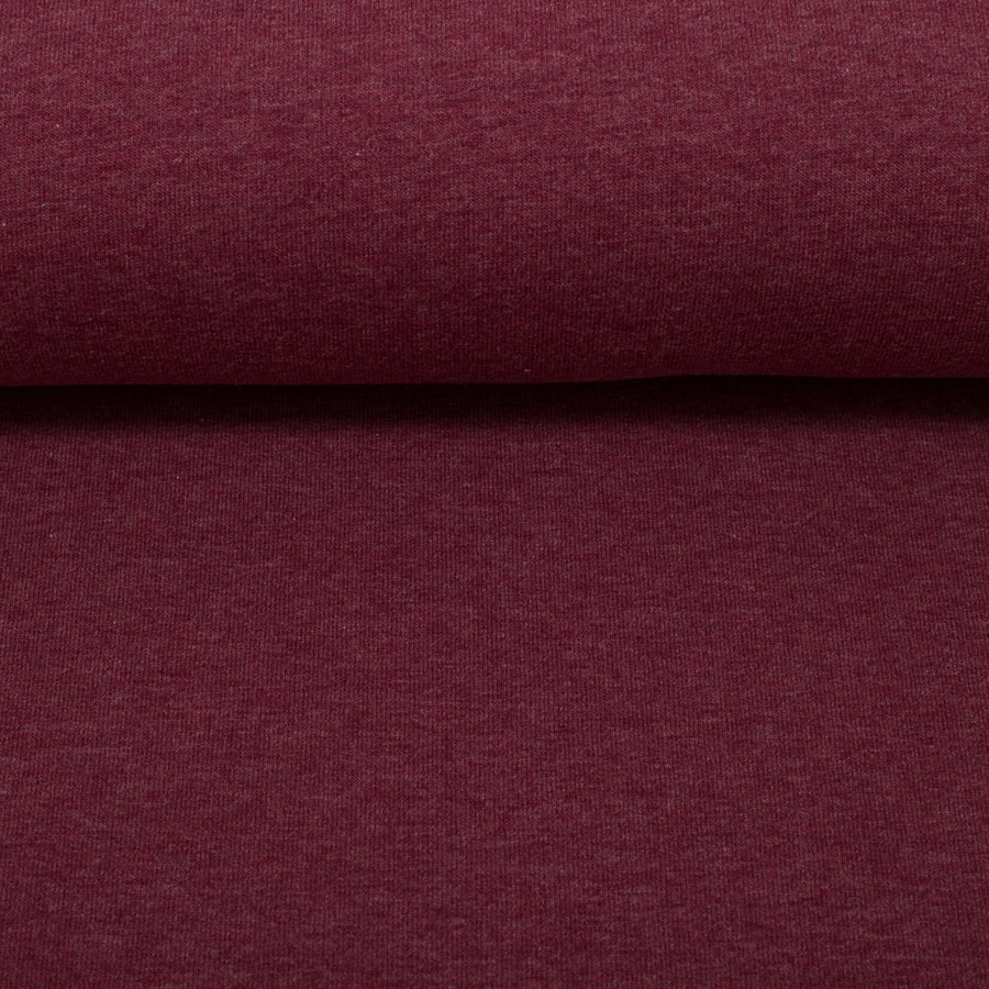 Sweatstoff angeraut | Eike | melange bordeaux