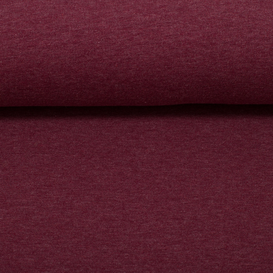 Sweatstoff angeraut | Eike | melange bordeaux