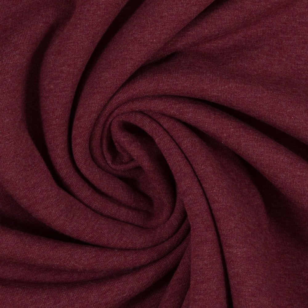 Sweatstoff angeraut | Eike | melange bordeaux