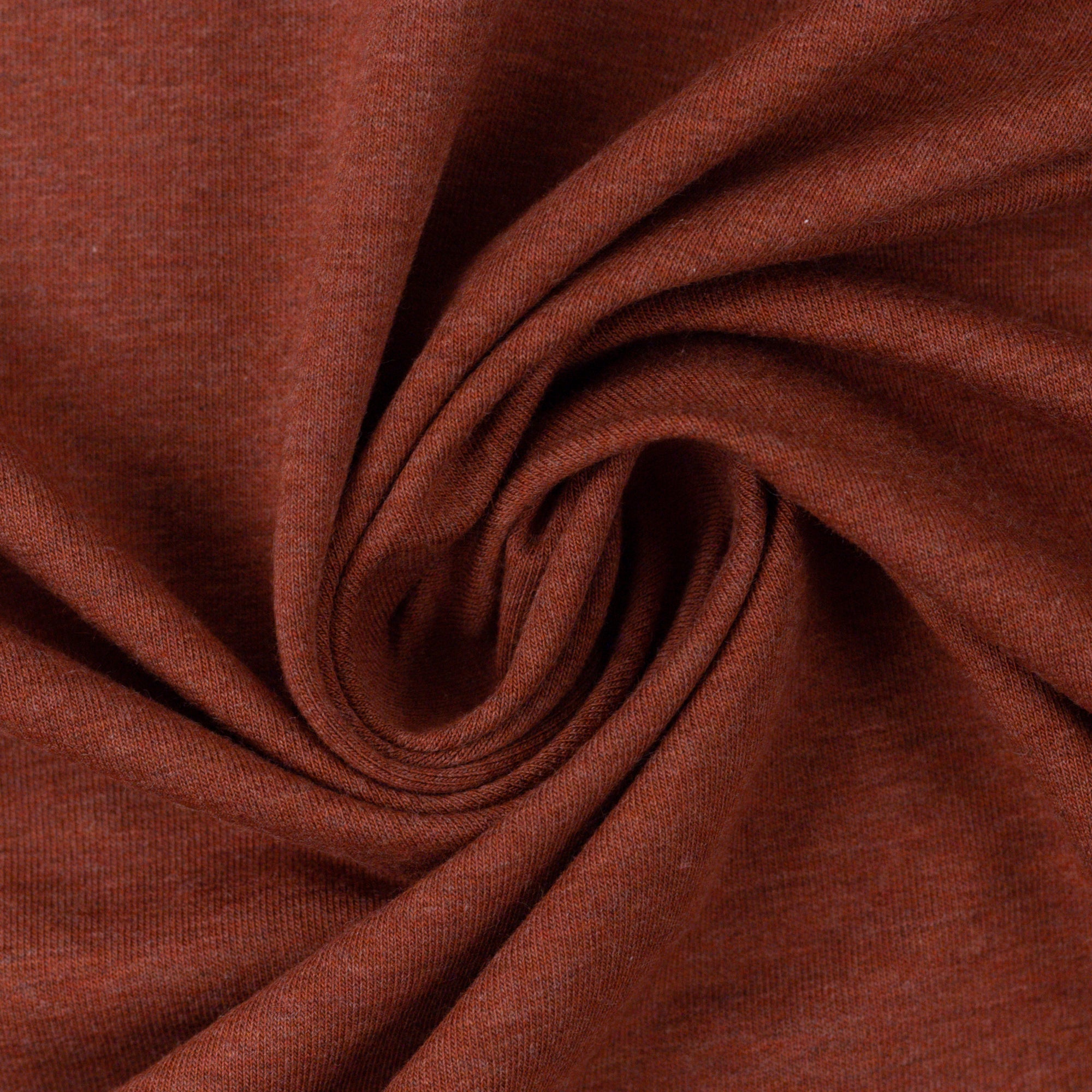 Jerseystoff | uni | melange | rost rot
