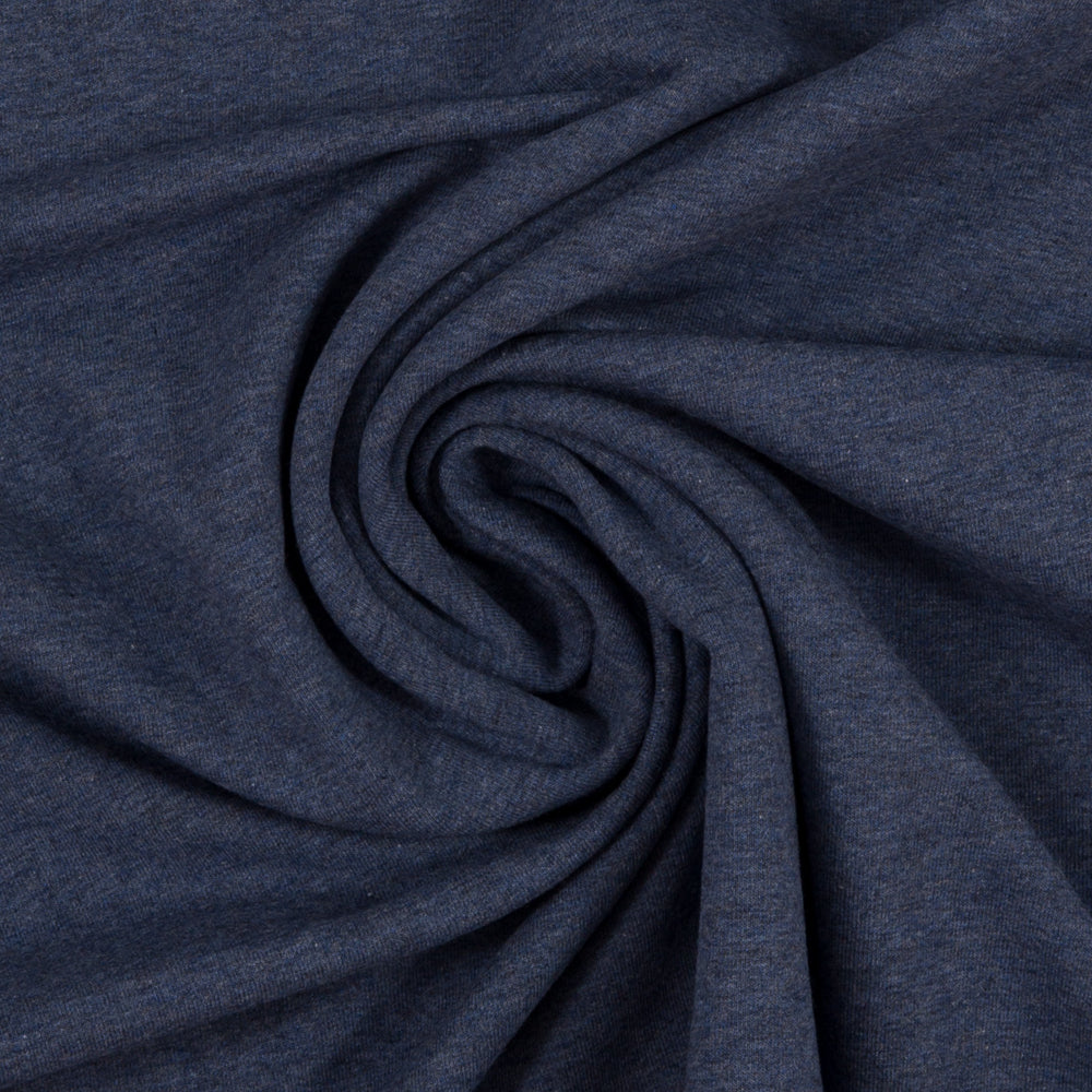 Jerseystoff | uni | melange | jeansblau