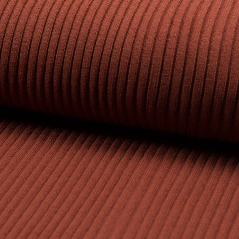 Bündchenstoff | Hipster | Rippen | terracotta